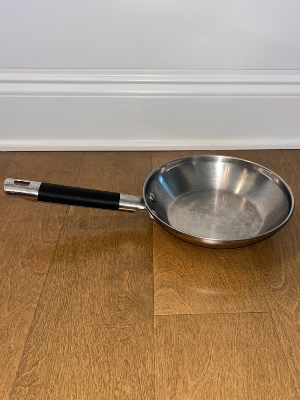 Vintage 8โ Inch Revere Ware Stain Steel Copper Clad Heat Ring Skillet: 07b #2545